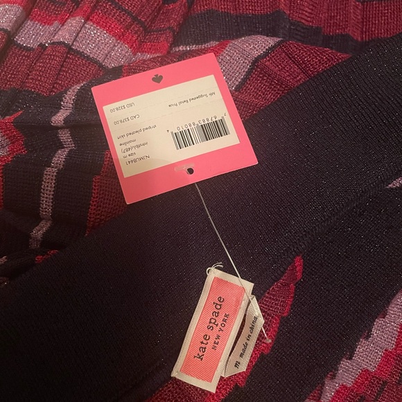 Kate Spade striped pleated skirt size Medium blue midi metallic
Banded waist - Picture 5 of 5